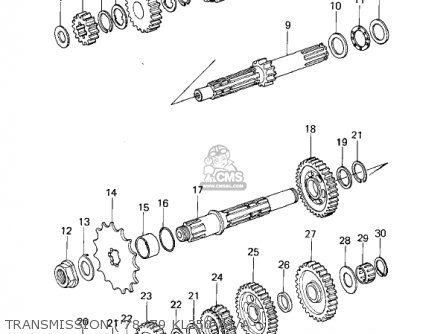 TRANSMISSION ('78-'79 KL250-A1/A - KL250A1 KLR250 1978 CANADA