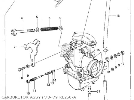 CARBURETOR ASSY ('78-'79 KL250-A - KL250A1A KLR250 1978 CANADA