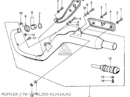 MUFFLER ('78-'79 KL250-A1/A1A/A2 - KL250A1A KLR250 1978 CANADA