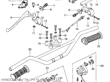 HANDLEBAR ('78-'79 KL250-A1/A1A/ - KL250A2 KLR250 1979 CANADA