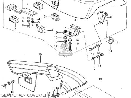SEAT/CHAIN COVER/CHAIN - KL250A2 KLR250 1979 CANADA