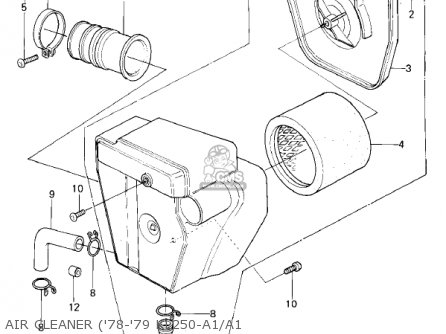 AIR CLEANER ('78-'79 KL250-A1/A1 - KL250A2 KLR250 1979 CANADA