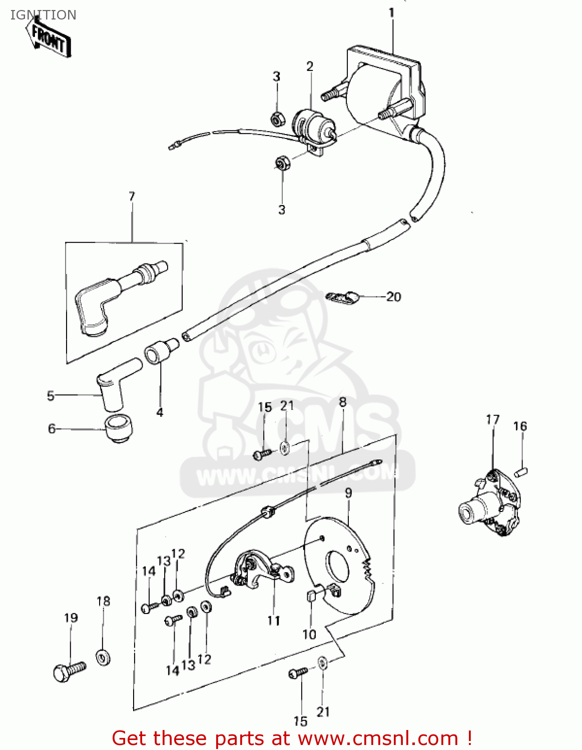 IGNITION KL250A4 KLR250 1981 CANADA