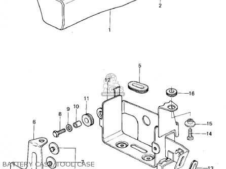 BATTERY CASE/TOOL CASE - KL250A4 KLR250 1981 CANADA