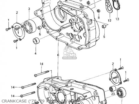 CRANKCASE ('78-'79 KL250-A1/A1A/ - KL250A4 KLR250 1981 CANADA