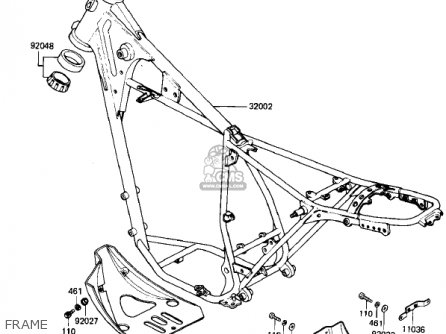 Kawasaki KL250A5 KLR250 1982 USA CANADA parts lists and schematics