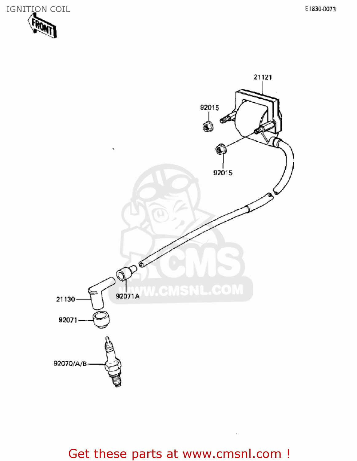 IGNITION COIL KL250A5 KLR250 1982 USA CANADA