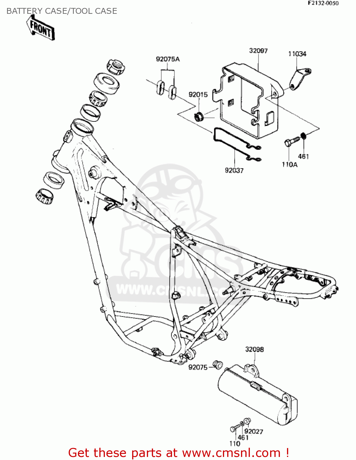 BATTERY CASE/TOOL CASE KL250A5 KLR250 1982 USA CANADA