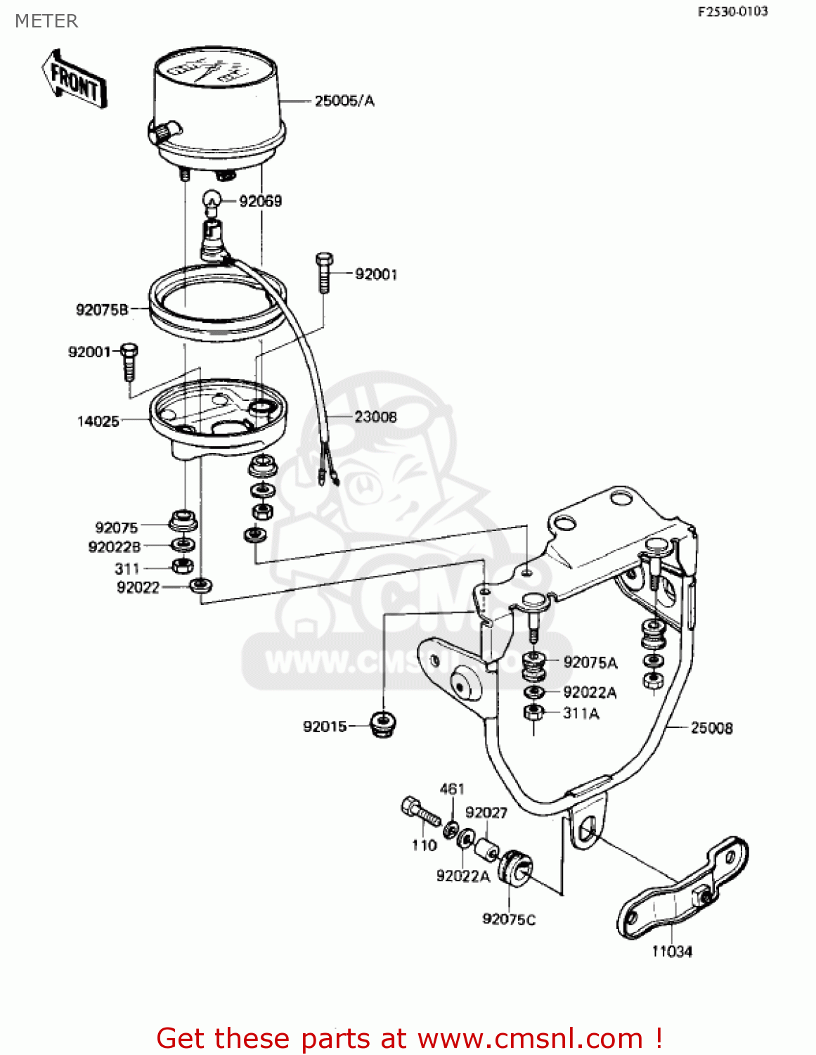 METER KL250A5 KLR250 1982 USA CANADA