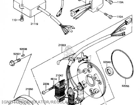 IGNITION/GENERATOR/REGULATOR - KL250A5 KLR250 1982 USA CANADA