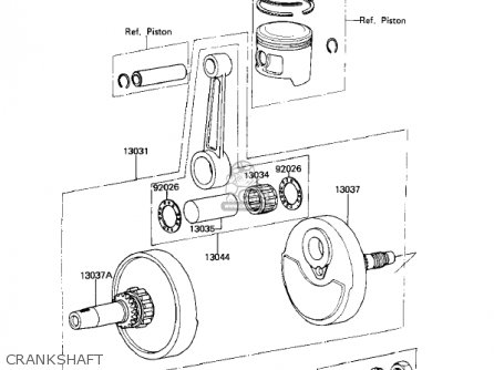 CRANKSHAFT - KL250A5 KLR250 1982 USA CANADA
