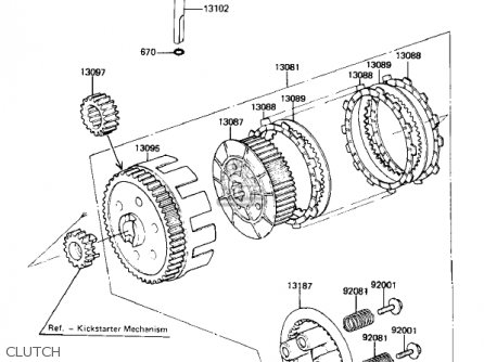 CLUTCH - KL250A5 KLR250 1982 USA CANADA