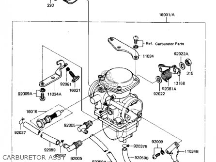 CARBURETOR ASSY - KL250A5 KLR250 1982 USA CANADA