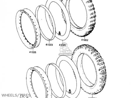 WHEELS/TIRES - KL250A5 KLR250 1982 USA CANADA