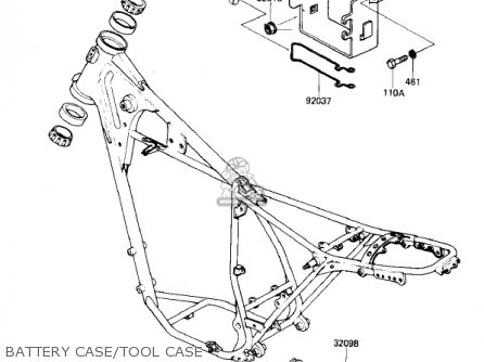 BATTERY CASE/TOOL CASE - KL250A5 KLR250 1982 USA CANADA
