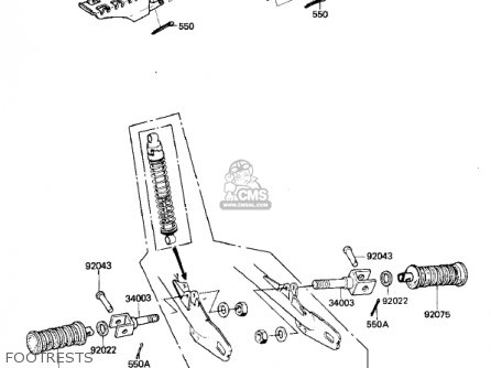 FOOTRESTS - KL250A5 KLR250 1982 USA CANADA