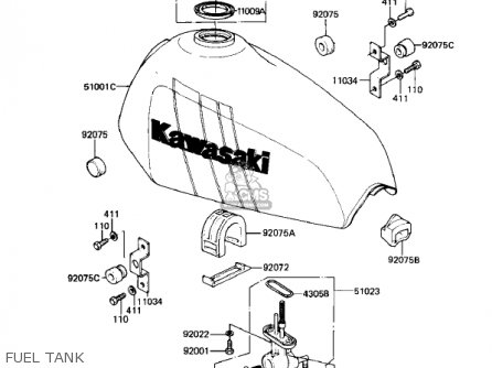 FUEL TANK - KL250A5 KLR250 1982 USA CANADA