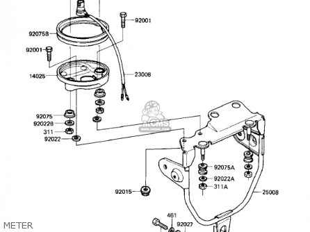 METER - KL250A5 KLR250 1982 USA CANADA