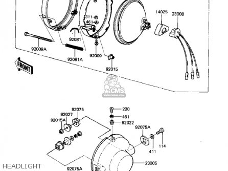 HEADLIGHT - KL250A5 KLR250 1982 USA CANADA