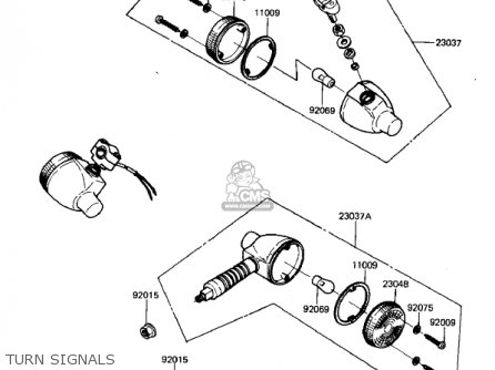 TURN SIGNALS - KL250A5 KLR250 1982 USA CANADA