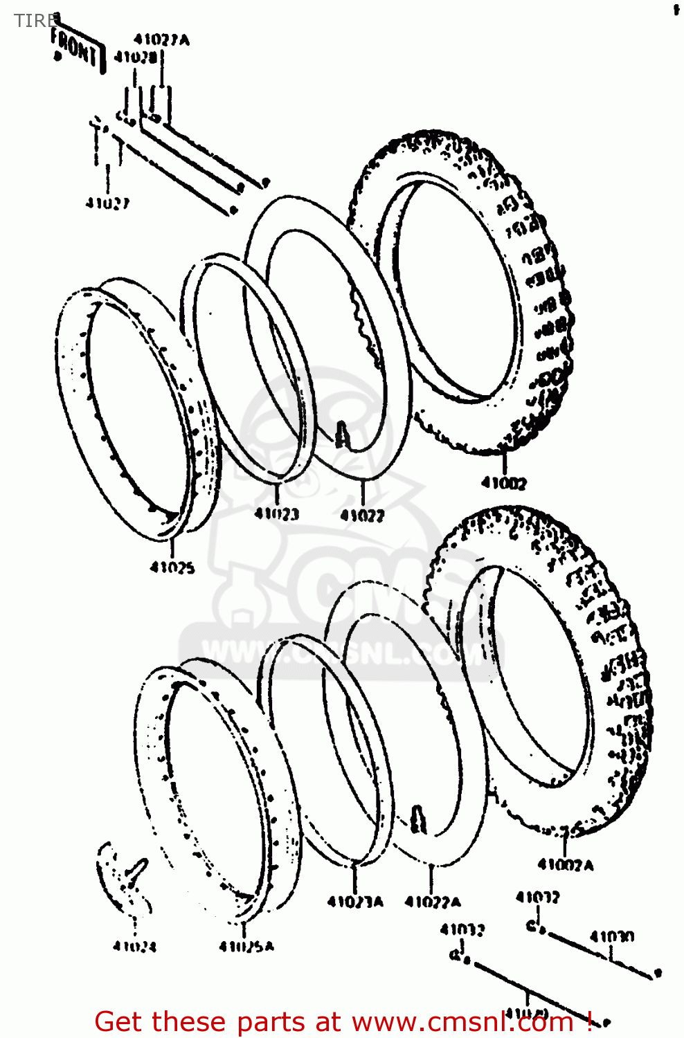 TIRE KL250C1 1983 EUROPE UK IT NR
