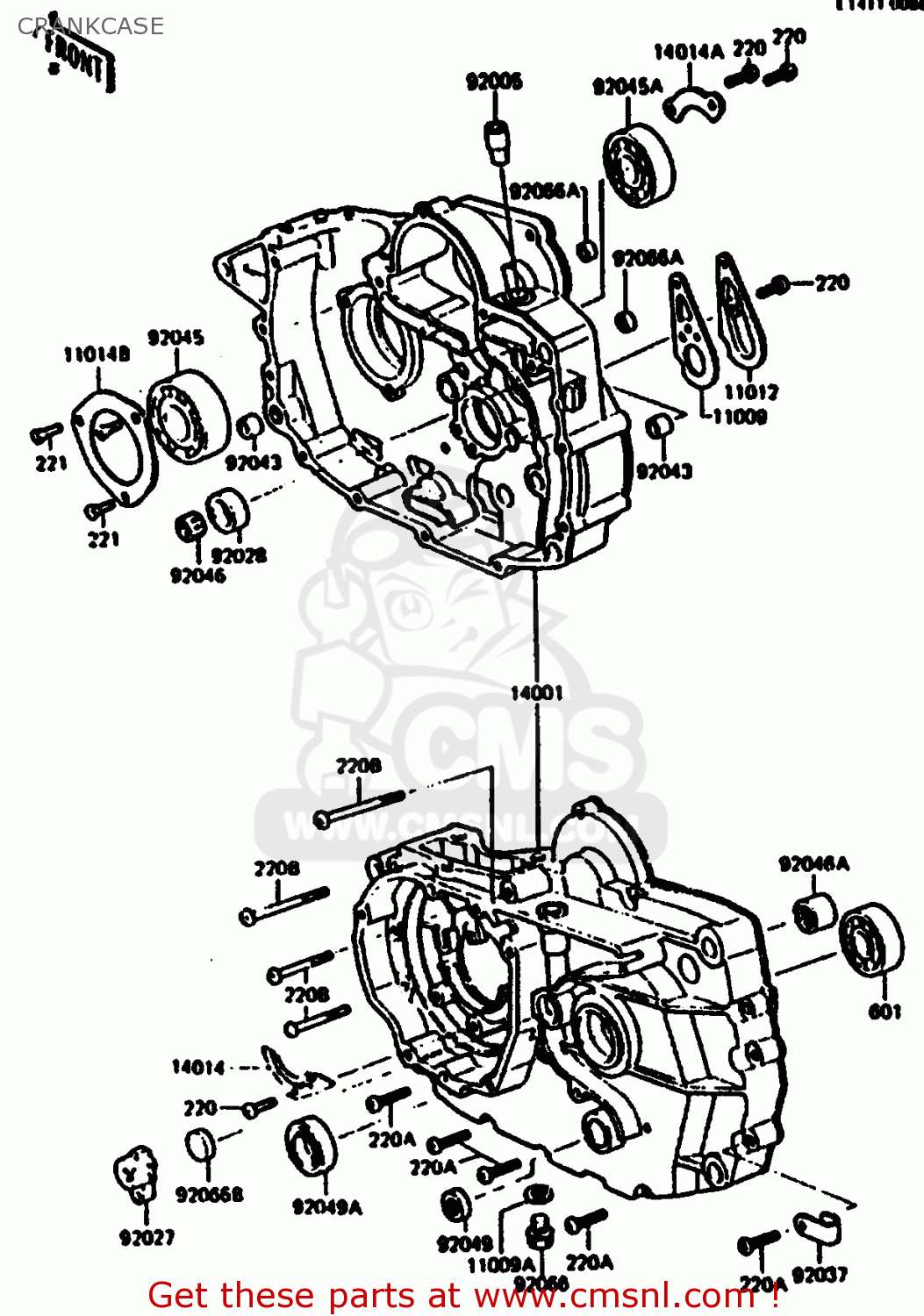 CRANKCASE KL250C1 1983 EUROPE UK IT NR