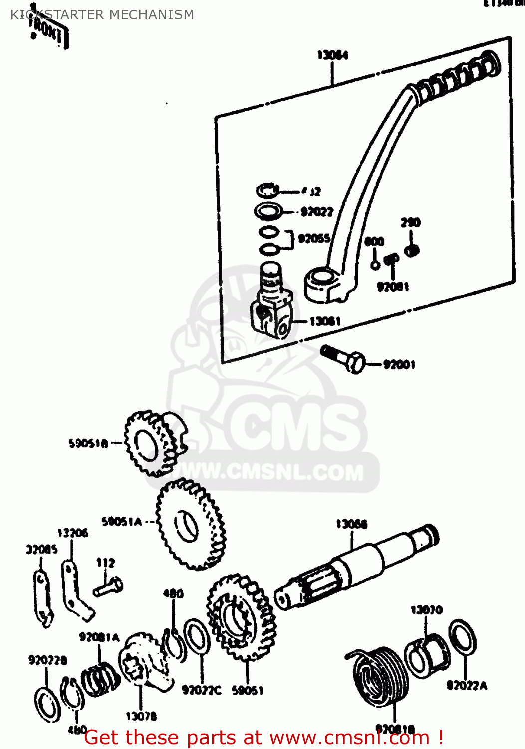 KICKSTARTER MECHANISM KL250C1 1983 EUROPE UK IT NR
