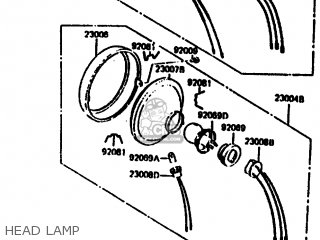 HEAD LAMP - KL250C1 1983 EUROPE UK IT NR