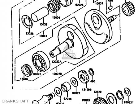 CRANKSHAFT - KL250C1 1983 EUROPE UK IT NR