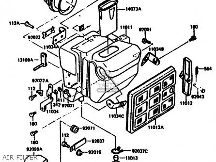 AIR FILTER - KL250C1 1983 EUROPE UK IT NR