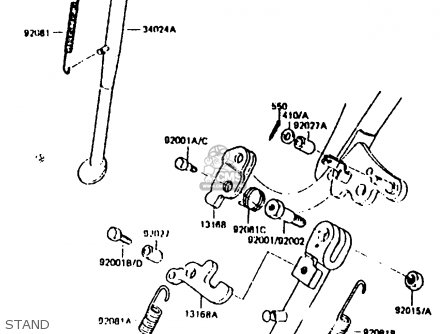 STAND - KL250C1 1983 EUROPE UK IT NR