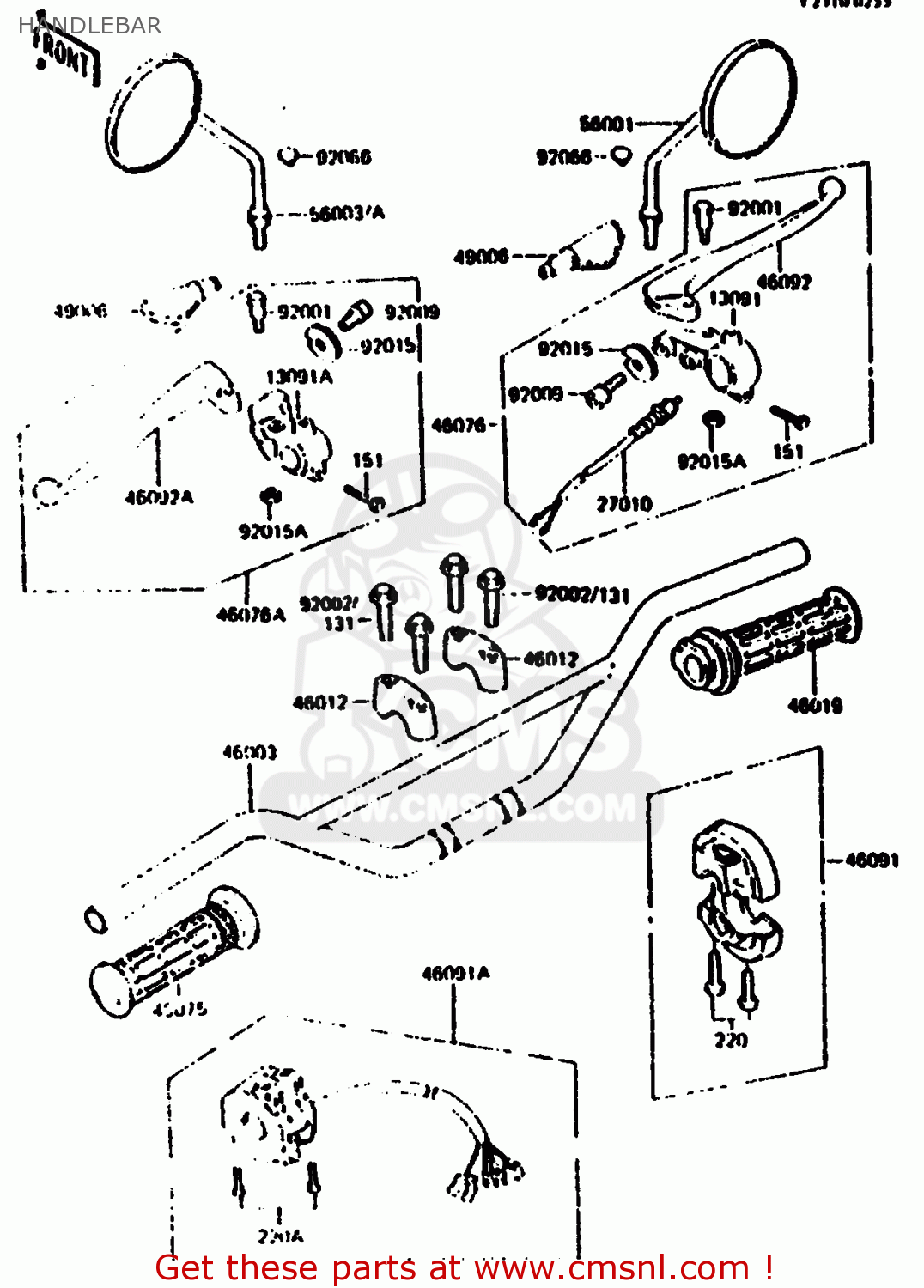 HANDLEBAR KL250C2 1984 USA