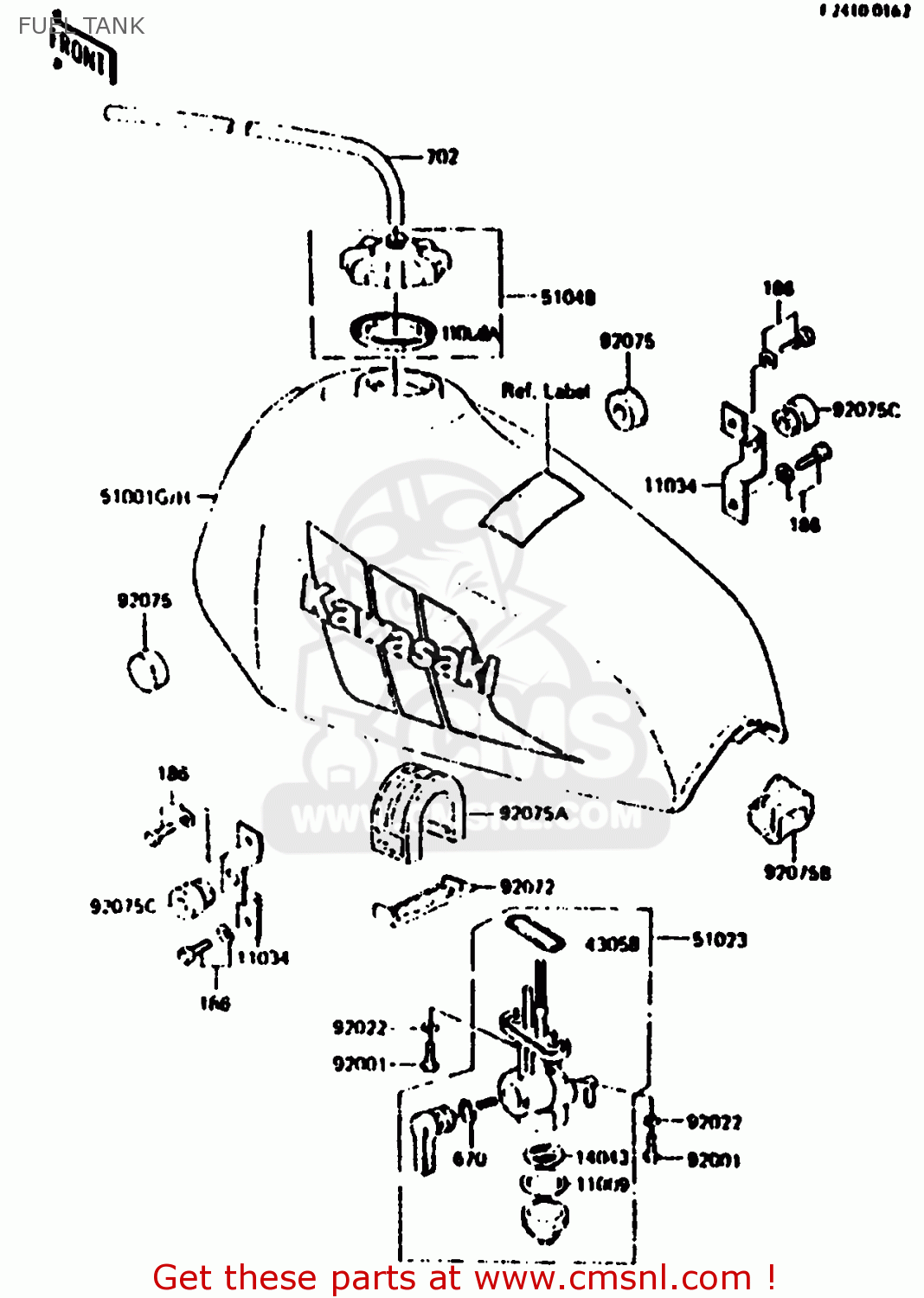 FUEL TANK KL250C2 1984 USA
