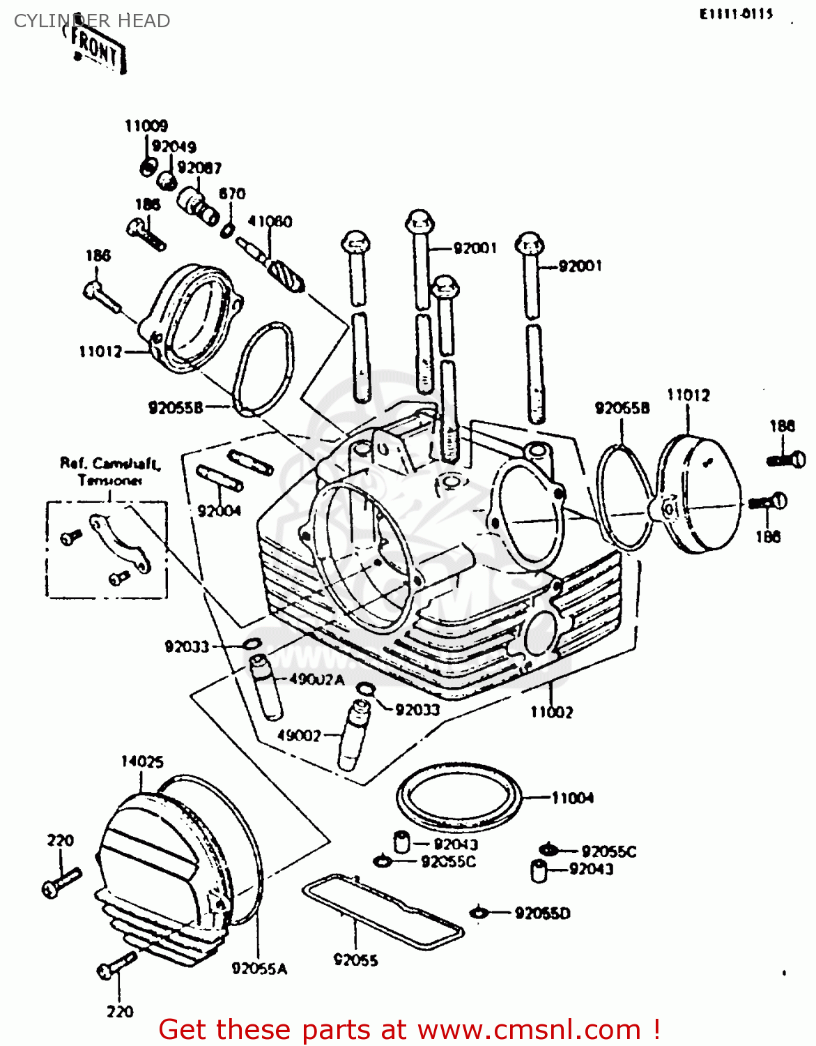 CYLINDER HEAD KL250C2 1984 USA