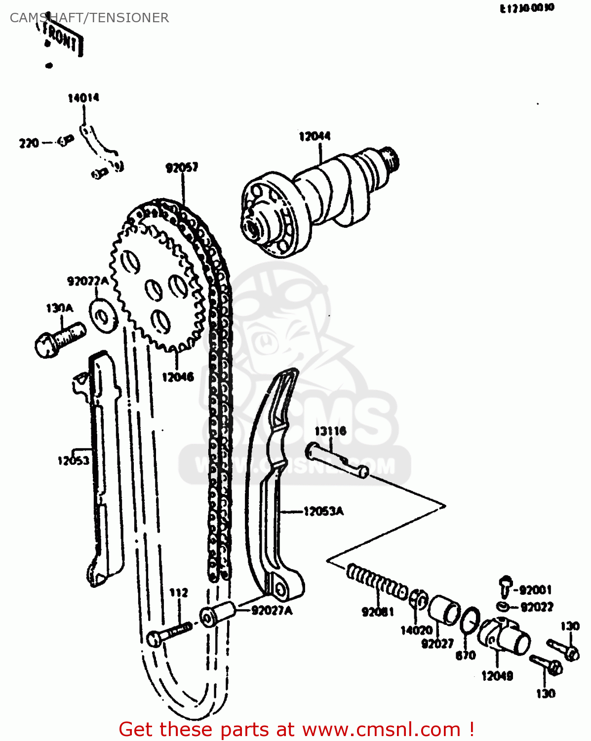 CAMSHAFT/TENSIONER KL250C2 1984 USA