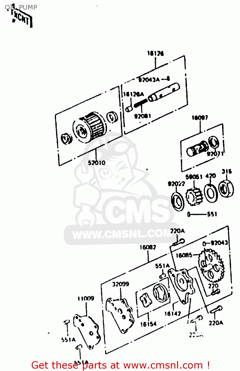 OIL PUMP KL250C2 1984 USA