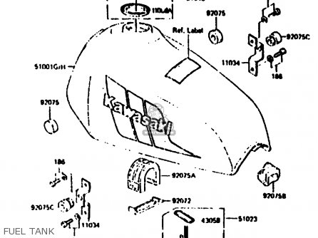FUEL TANK - KL250C2 1984 USA