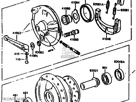 FRONT HUB - KL250C2 1984 USA