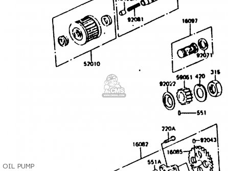 OIL PUMP - KL250C2 1984 USA