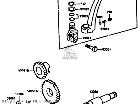 KICKSTARTER MECHANISM - KL250C2 1984 USA