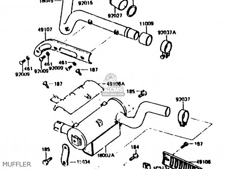 MUFFLER - KL250C2 1984 USA
