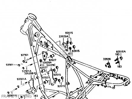 FRAME FITTING - KL250C2 1984 USA
