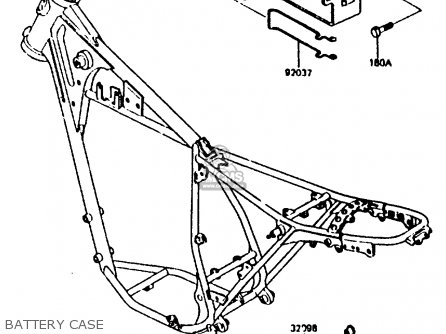 BATTERY CASE - KL250C2 1984 USA