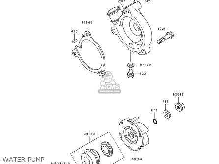 WATER PUMP - KL250D10 KLR250 1993 USA CALIFORNIA CANADA