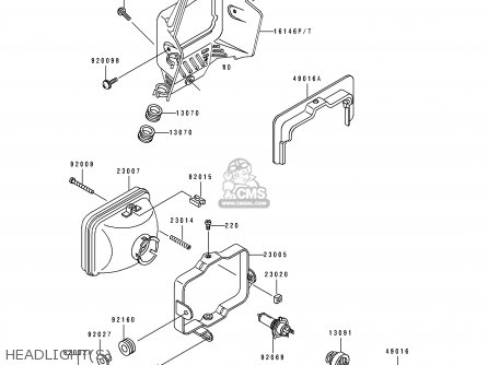 HEADLIGHT(S) - KL250D10 KLR250 1993 USA CALIFORNIA CANADA