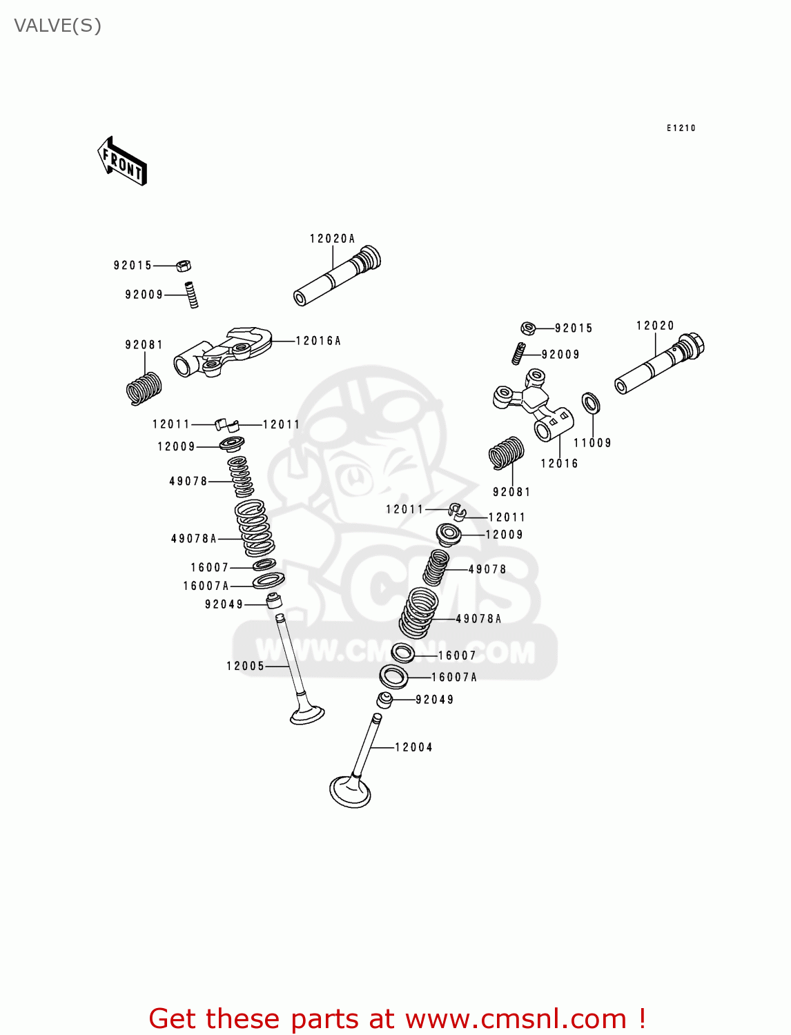 VALVE(S) KL250D11 KLR250 1994 UNITED KINGDOM EU NL GR