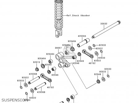 SUSPENSION - KL250D11 KLR250 1994 UNITED KINGDOM EU NL GR