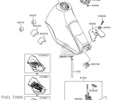 FUEL TANK - KL250D11 KLR250 1994 UNITED KINGDOM EU NL GR