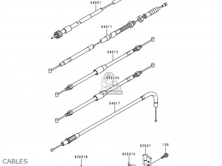 CABLES - KL250D11 KLR250 1994 UNITED KINGDOM EU NL GR