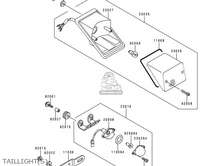 TAILLIGHT(S) - KL250D11 KLR250 1994 UNITED KINGDOM EU NL GR